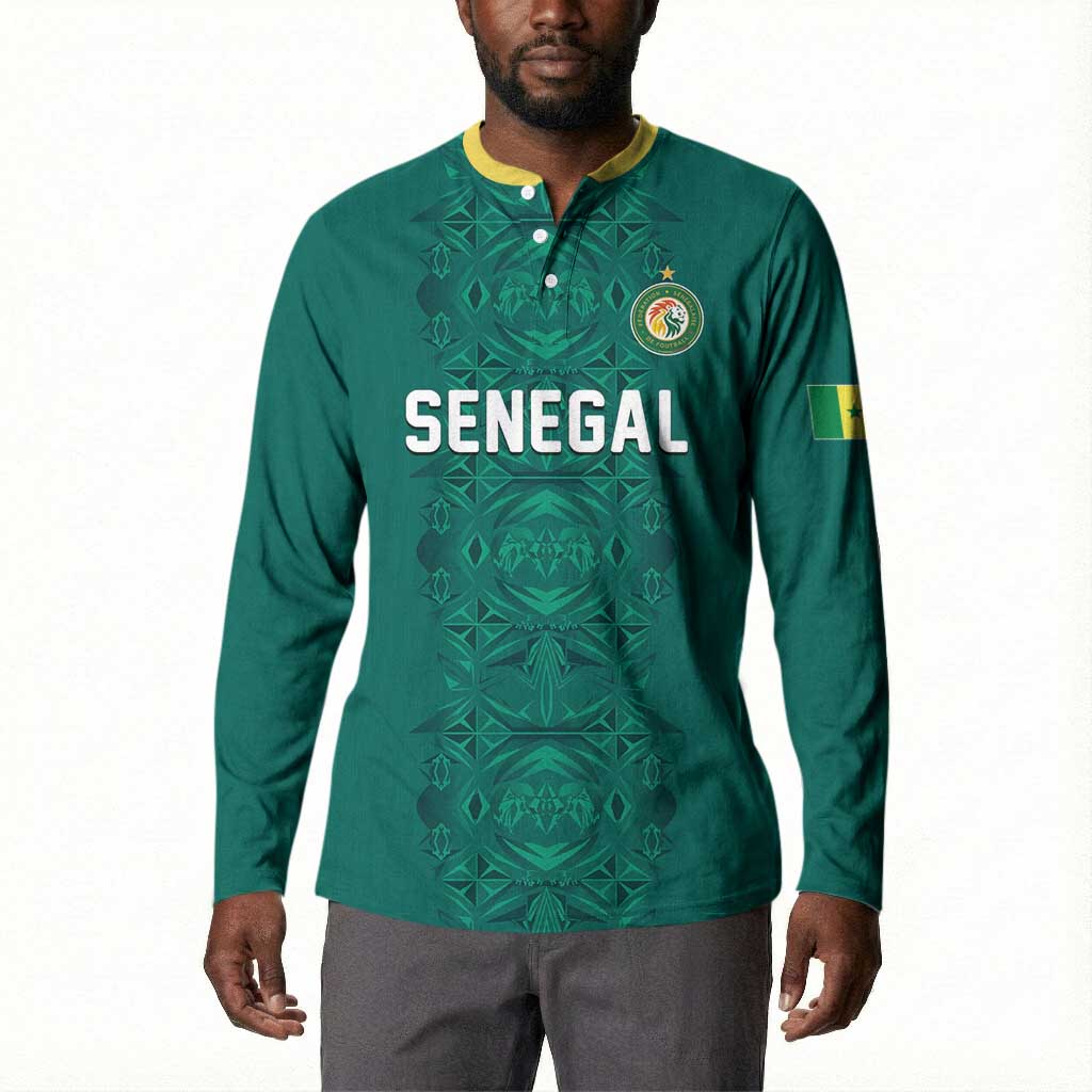 Custom World Football 2026 Senegal Button Sweatshirt Pride of the African Lions