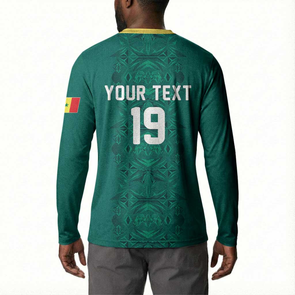 Custom World Football 2026 Senegal Button Sweatshirt Pride of the African Lions