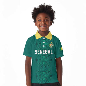 Custom World Football 2026 Senegal Kid Polo Shirt Pride of the African Lions