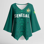 Custom World Football 2026 Senegal Kimono Sleeve Blouse Pride of the African Lions
