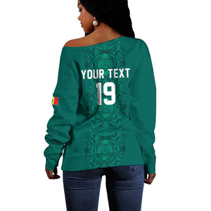 Custom World Football 2026 Senegal Off Shoulder Sweater Pride of the African Lions