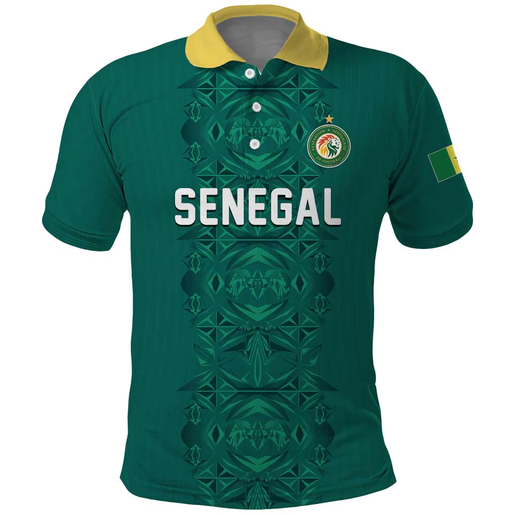 Custom World Football 2026 Senegal Polo Shirt Pride of the African Lions