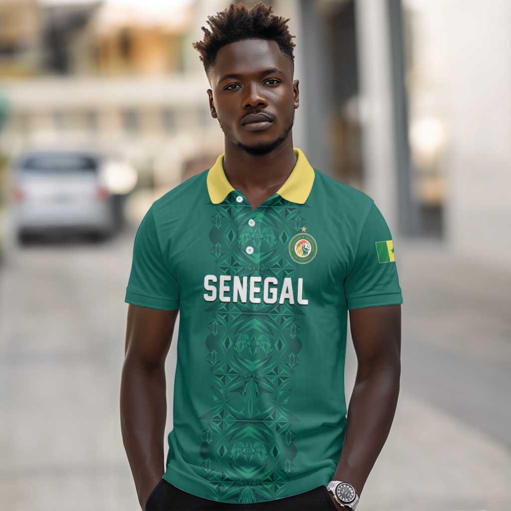 Custom World Football 2026 Senegal Polo Shirt Pride of the African Lions