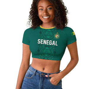 Custom World Football 2026 Senegal Raglan Cropped T shirt Pride of the African Lions