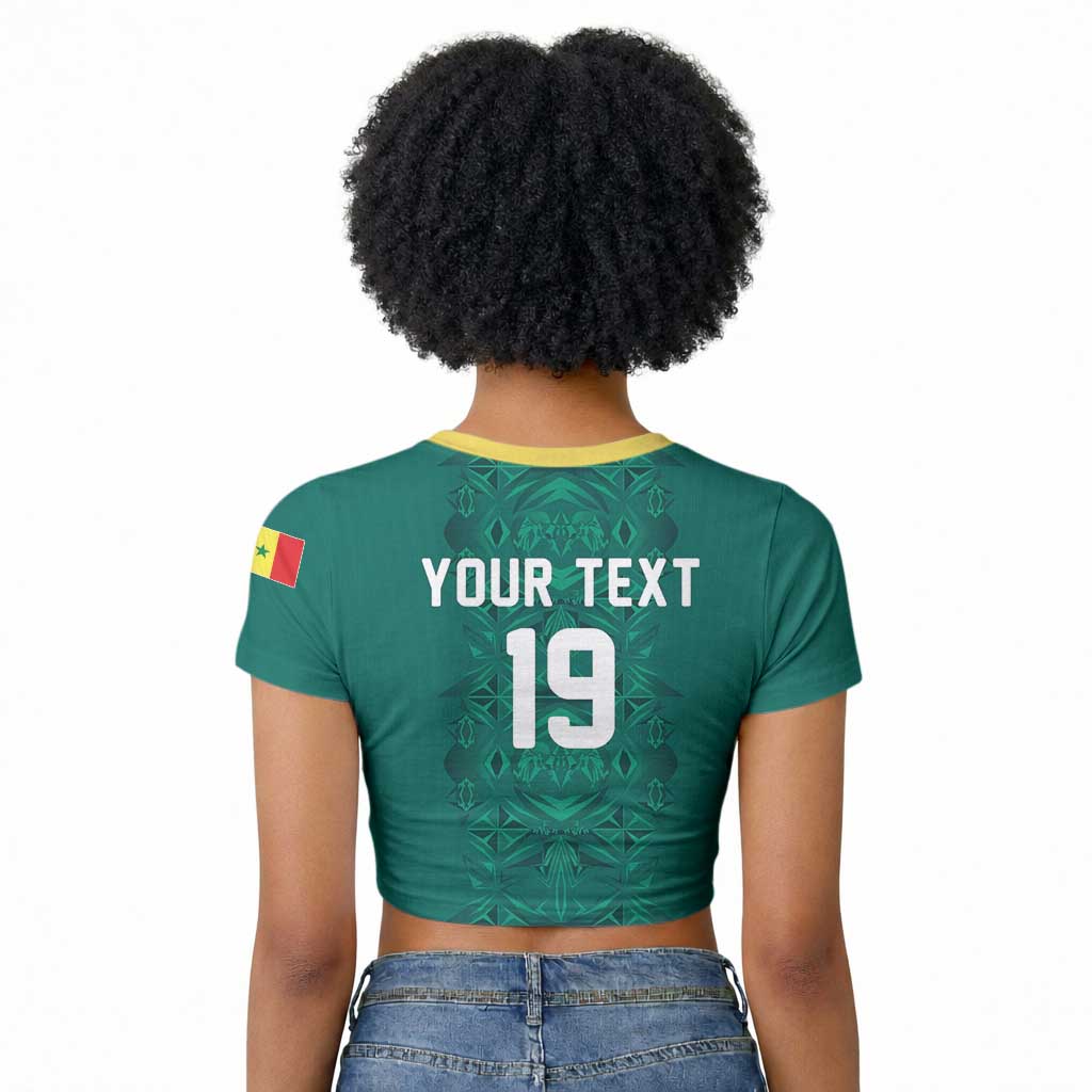 Custom World Football 2026 Senegal Raglan Cropped T shirt Pride of the African Lions