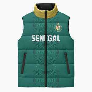 Custom World Football 2026 Senegal Sleeveless Puffer Jacket Pride of the African Lions