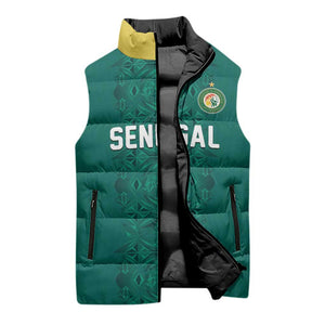 Custom World Football 2026 Senegal Sleeveless Puffer Jacket Pride of the African Lions