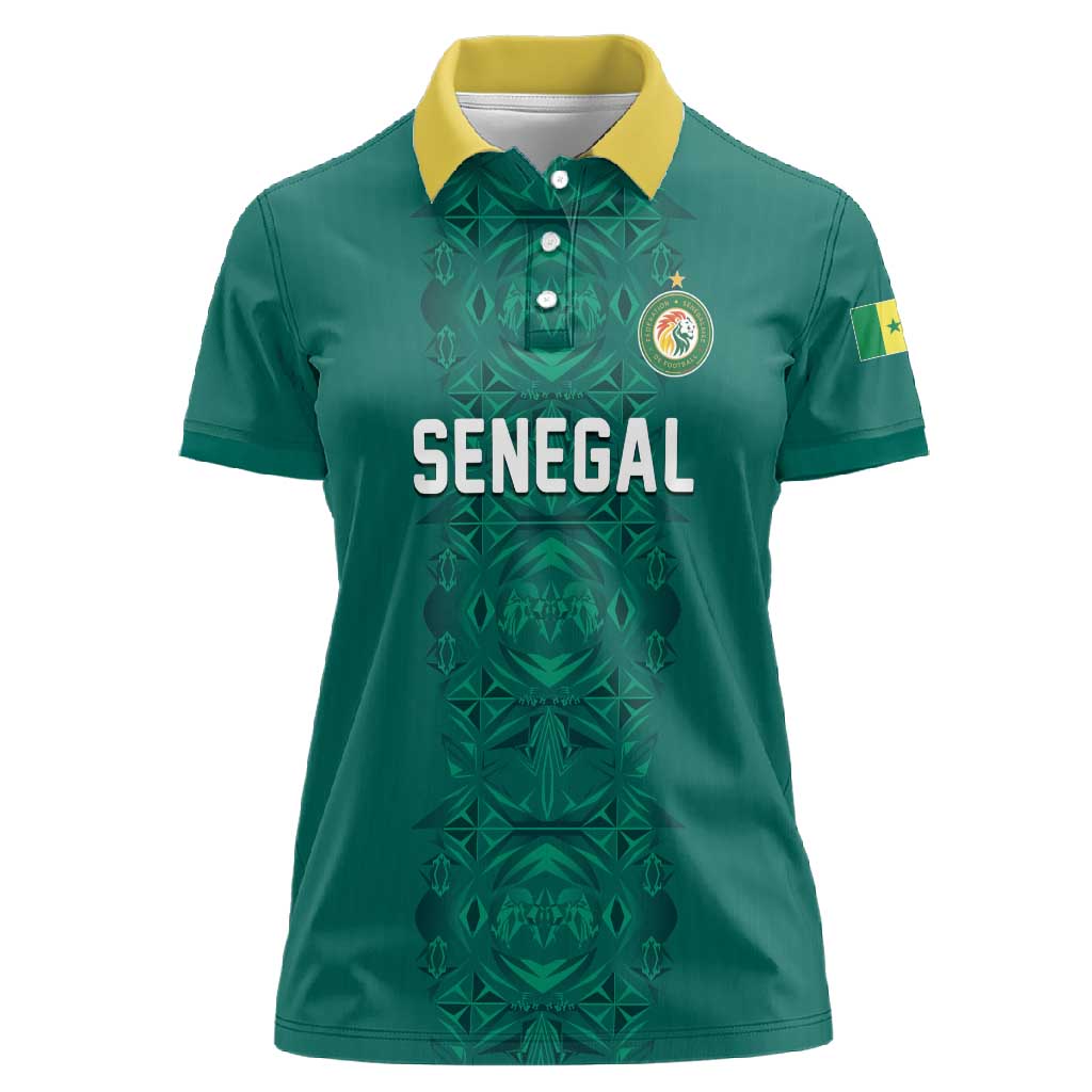 Custom World Football 2026 Senegal Women Polo Shirt Pride of the African Lions