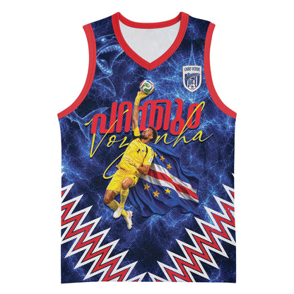 Cabo Verde Goalkeeper Vozinha Basketball Jersey The Blue Wall Legend Glory