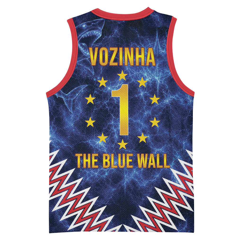 Cabo Verde Goalkeeper Vozinha Basketball Jersey The Blue Wall Legend Glory