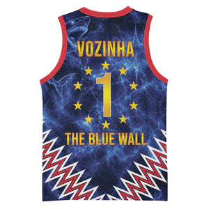 Cabo Verde Goalkeeper Vozinha Basketball Jersey The Blue Wall Legend Glory