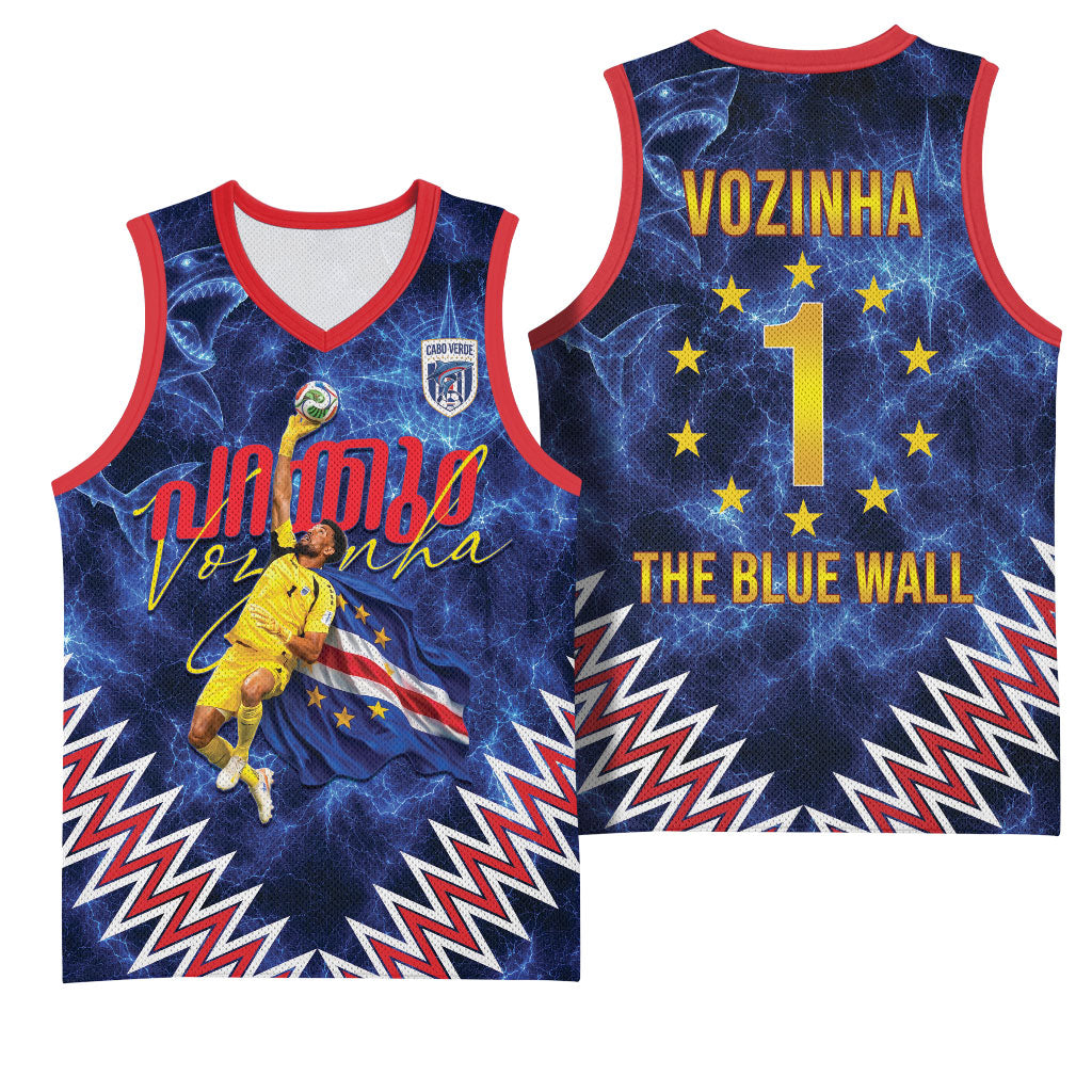 Cabo Verde Goalkeeper Vozinha Basketball Jersey The Blue Wall Legend Glory