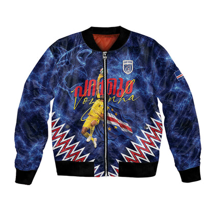 Cabo Verde Goalkeeper Vozinha Bomber Jacket The Blue Wall Legend Glory