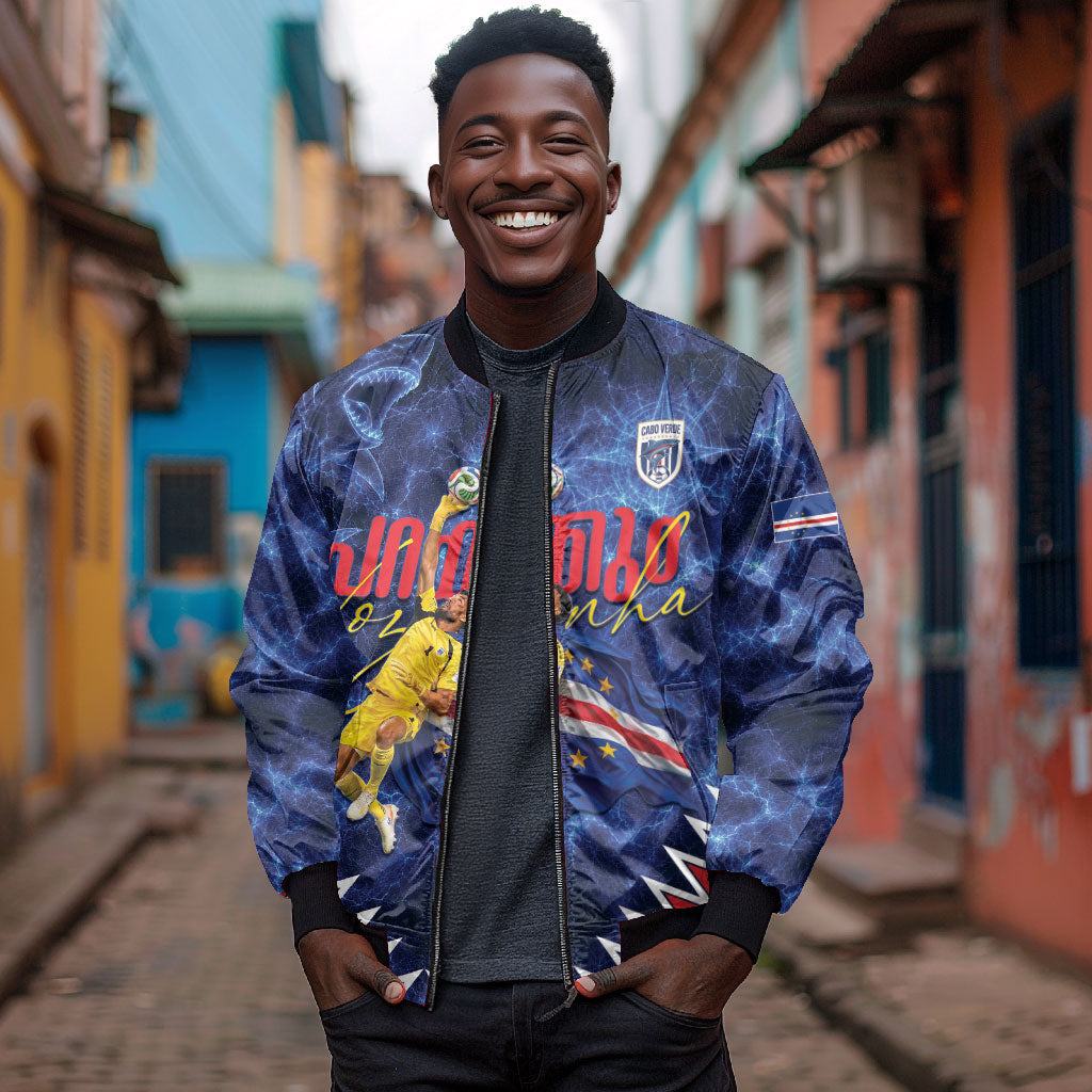 Cabo Verde Goalkeeper Vozinha Bomber Jacket The Blue Wall Legend Glory