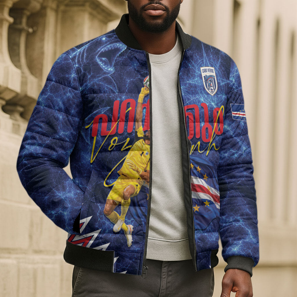 Cabo Verde Goalkeeper Vozinha Bomber Puffer Jacket The Blue Wall Legend Glory