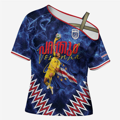 Cabo Verde Goalkeeper Vozinha Cross Shoulder Shirt The Blue Wall Legend Glory