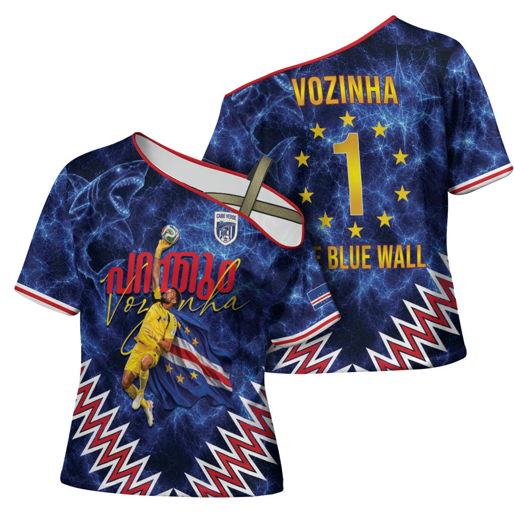 Cabo Verde Goalkeeper Vozinha Cross Shoulder Shirt The Blue Wall Legend Glory