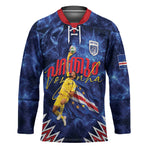 Cabo Verde Goalkeeper Vozinha Hockey Jersey The Blue Wall Legend Glory