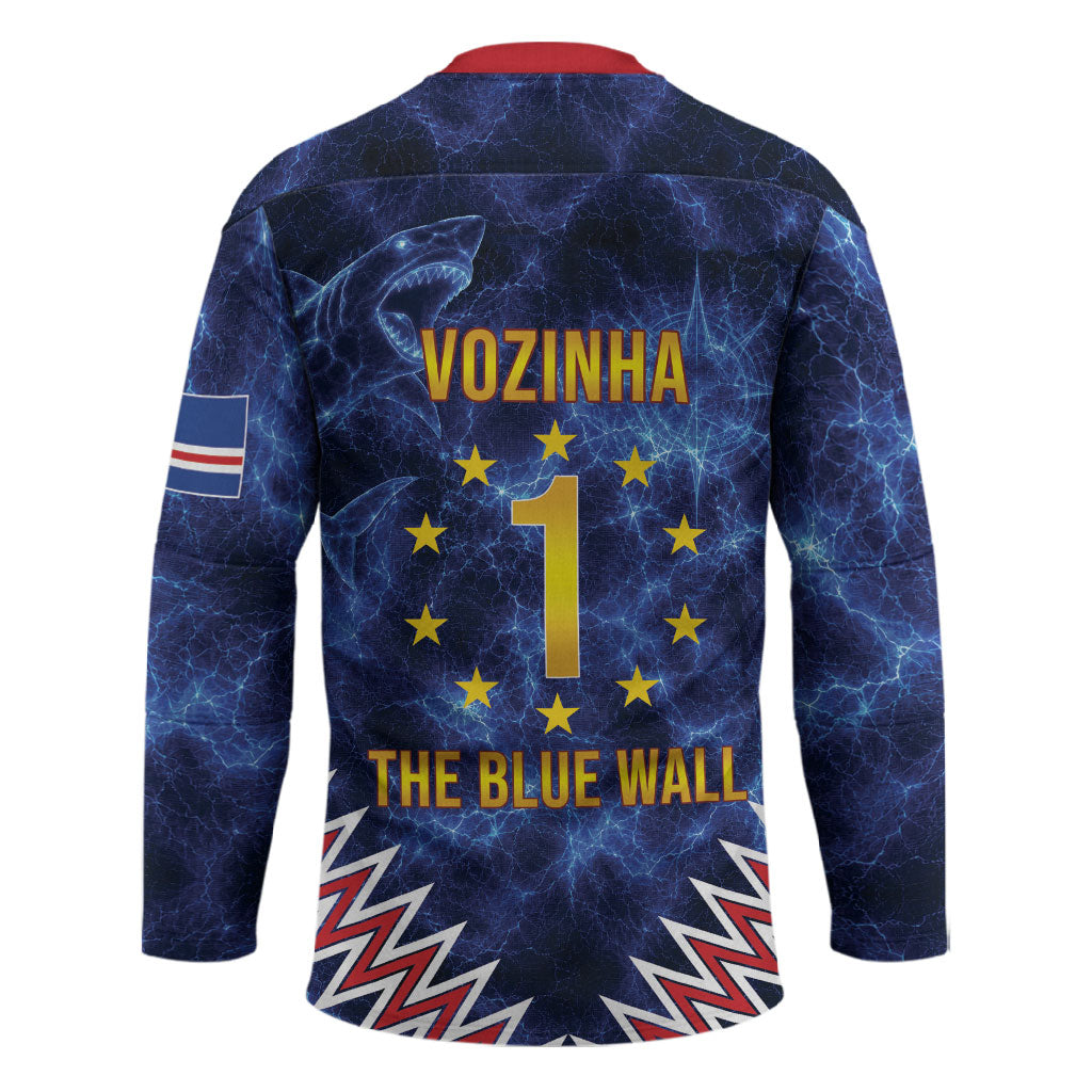 Cabo Verde Goalkeeper Vozinha Hockey Jersey The Blue Wall Legend Glory