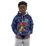 Cabo Verde Goalkeeper Vozinha Kid Hoodie The Blue Wall Legend Glory