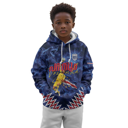 Cabo Verde Goalkeeper Vozinha Kid Hoodie The Blue Wall Legend Glory