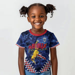 Cabo Verde Goalkeeper Vozinha Kid T shirt The Blue Wall Legend Glory