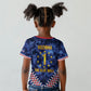 Cabo Verde Goalkeeper Vozinha Kid T shirt The Blue Wall Legend Glory