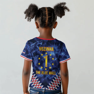 Cabo Verde Goalkeeper Vozinha Kid T shirt The Blue Wall Legend Glory