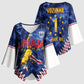Cabo Verde Goalkeeper Vozinha Kimono Sleeve Blouse The Blue Wall Legend Glory