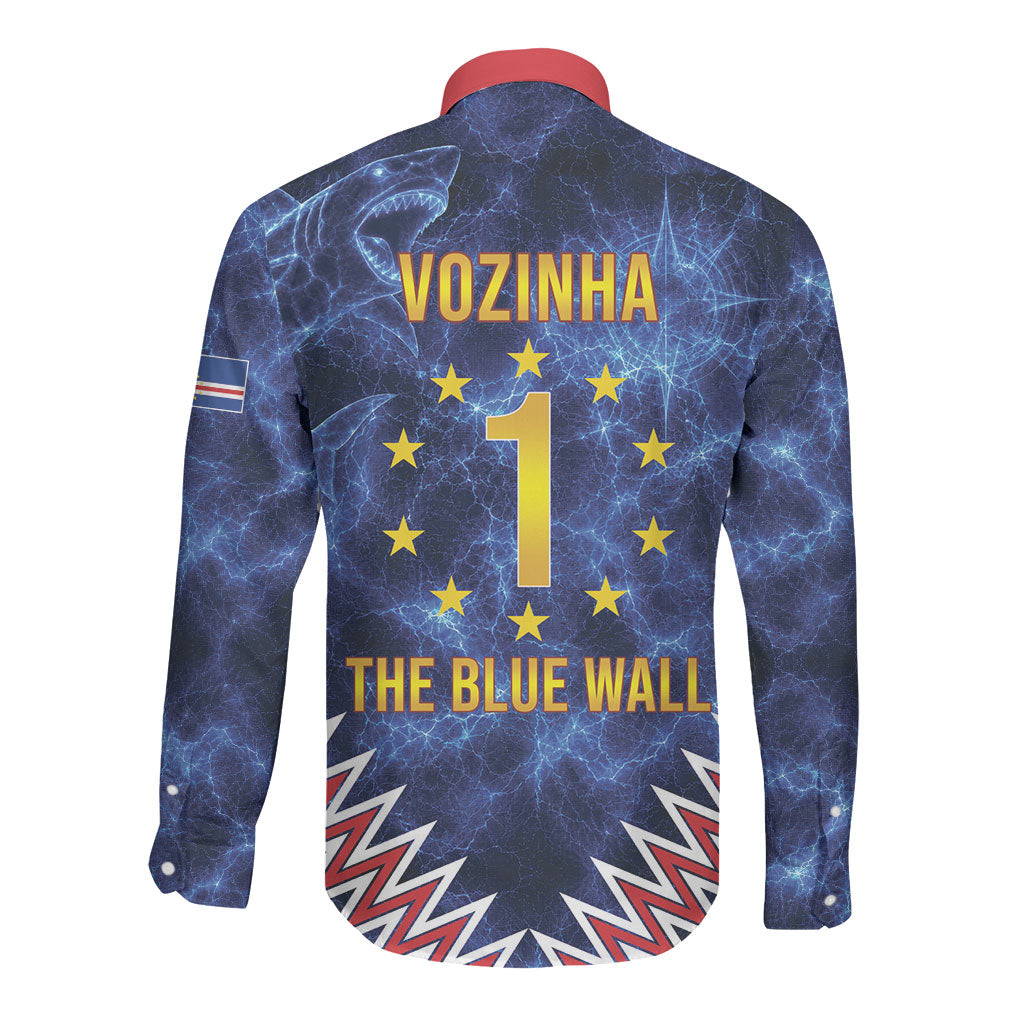 Cabo Verde Goalkeeper Vozinha Long Sleeve Button Shirt The Blue Wall Legend Glory