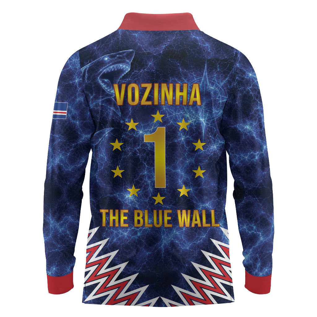 Cabo Verde Goalkeeper Vozinha Long Sleeve Polo Shirt The Blue Wall Legend Glory