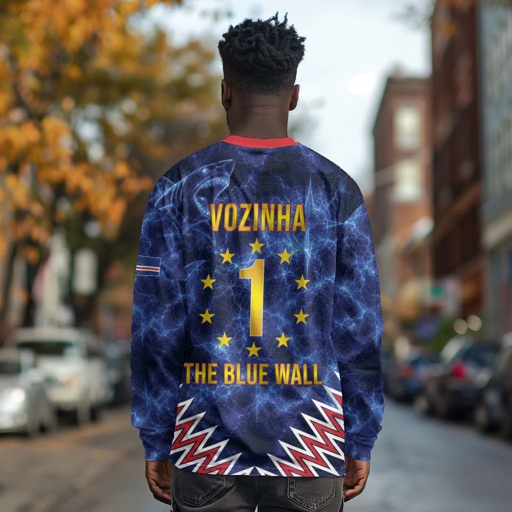 Cabo Verde Goalkeeper Vozinha Long Sleeve Shirt The Blue Wall Legend Glory
