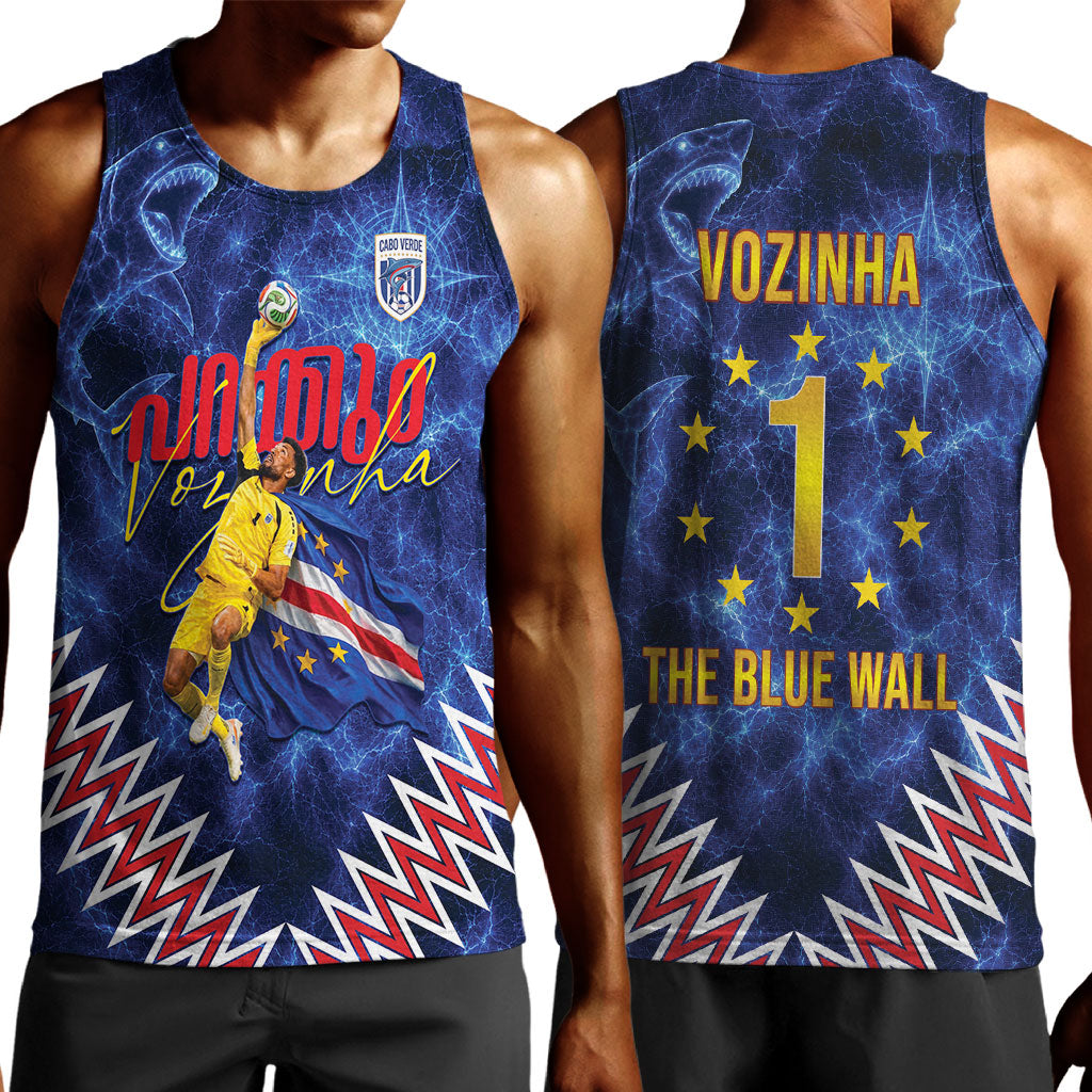 Cabo Verde Goalkeeper Vozinha Men Tank Top The Blue Wall Legend Glory