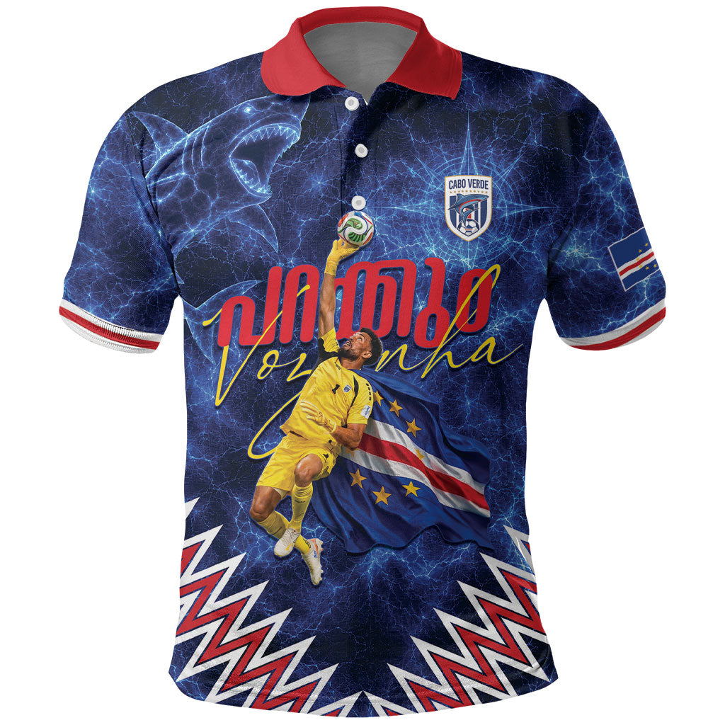 Cabo Verde Goalkeeper Vozinha Polo Shirt The Blue Wall Legend Glory