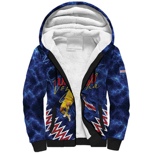 Cabo Verde Goalkeeper Vozinha Sherpa Hoodie The Blue Wall Legend Glory