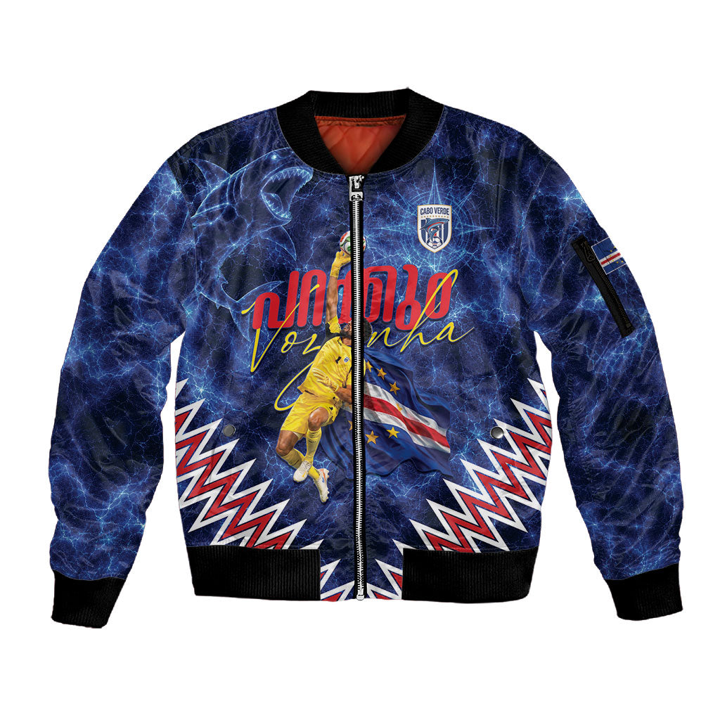 Cabo Verde Goalkeeper Vozinha Sleeve Zip Bomber Jacket The Blue Wall Legend Glory