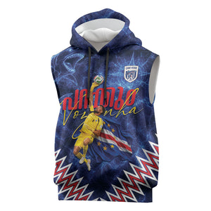 Cabo Verde Goalkeeper Vozinha Sleeveless Hoodie The Blue Wall Legend Glory