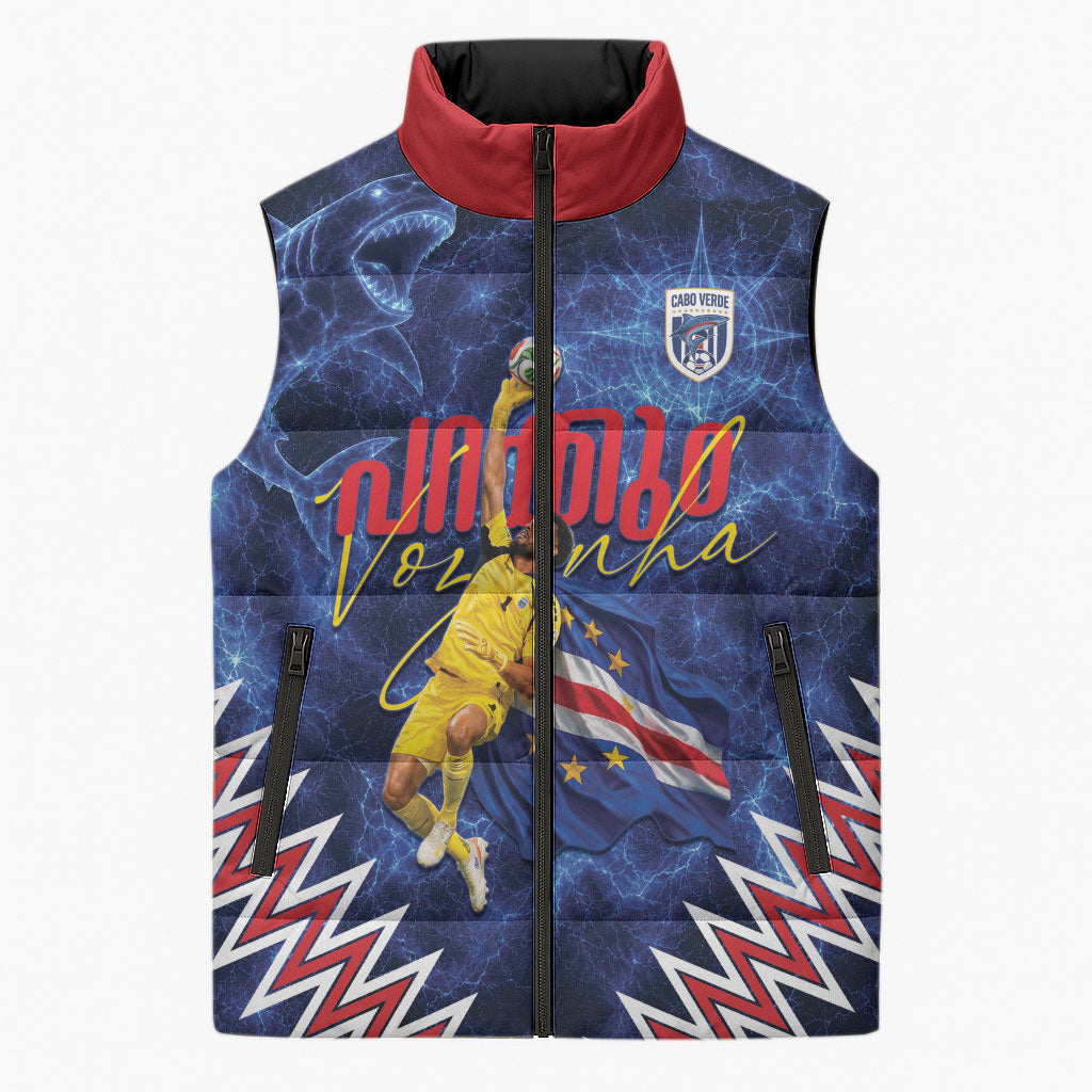 Cabo Verde Goalkeeper Vozinha Sleeveless Puffer Jacket The Blue Wall Legend Glory