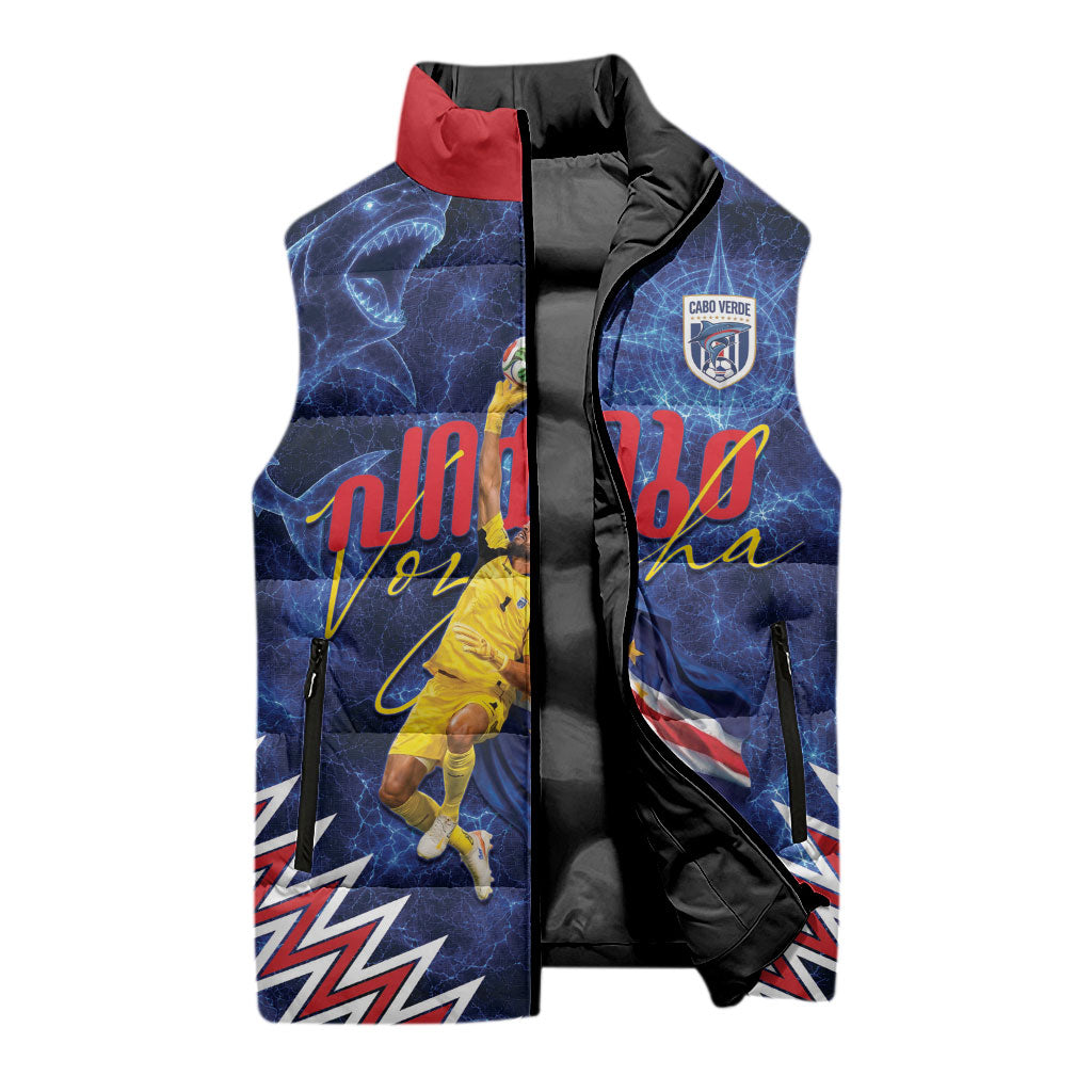 Cabo Verde Goalkeeper Vozinha Sleeveless Puffer Jacket The Blue Wall Legend Glory