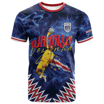 Cabo Verde Goalkeeper Vozinha T shirt The Blue Wall Legend Glory