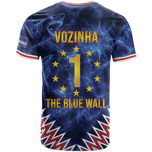 Cabo Verde Goalkeeper Vozinha T shirt The Blue Wall Legend Glory