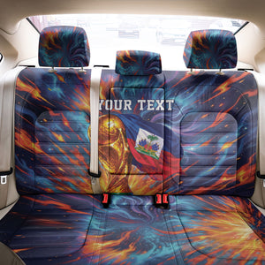Personalized World Football 2026 Afro Haiti Back Car Seat Cover Les Grenadiers Trophy Flag Art