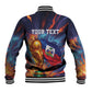 Personalized World Football 2026 Afro Haiti Baseball Jacket Les Grenadiers Trophy Flag Art