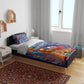 Personalized World Football 2026 Afro Haiti Bedding Set Les Grenadiers Trophy Flag Art