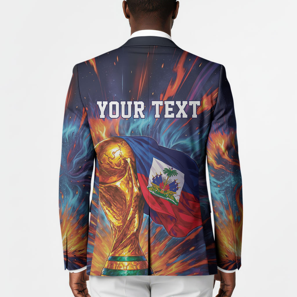 Personalized World Football 2026 Afro Haiti Blazer Les Grenadiers Trophy Flag Art