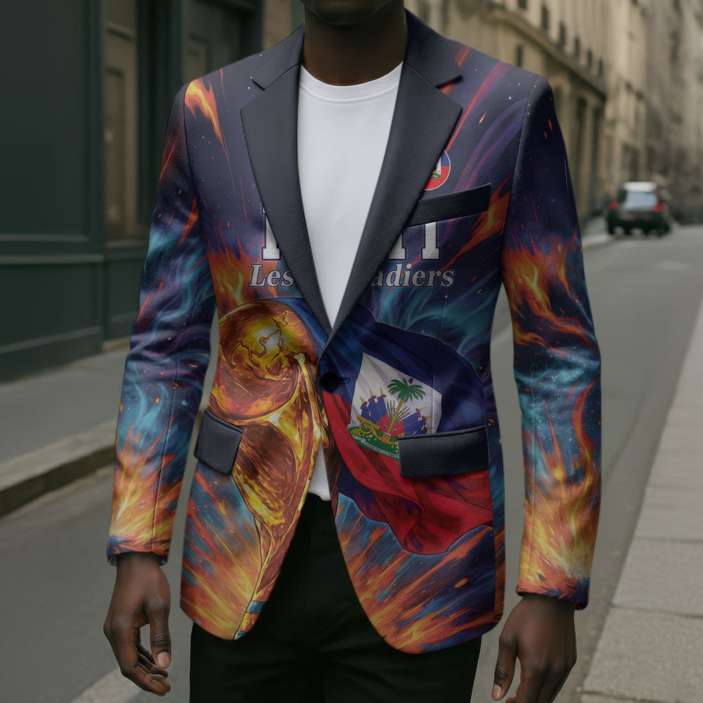 Personalized World Football 2026 Afro Haiti Blazer Les Grenadiers Trophy Flag Art