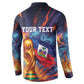 Personalized World Football 2026 Afro Haiti Button Sweatshirt Les Grenadiers Trophy Flag Art