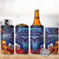 Personalized World Football 2026 Afro Haiti 4 in 1 Can Cooler Tumbler Les Grenadiers Trophy Flag Art