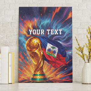 Personalized World Football 2026 Afro Haiti Canvas Wall Art Les Grenadiers Trophy Flag Art