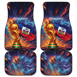 Personalized World Football 2026 Afro Haiti Car Mats Les Grenadiers Trophy Flag Art